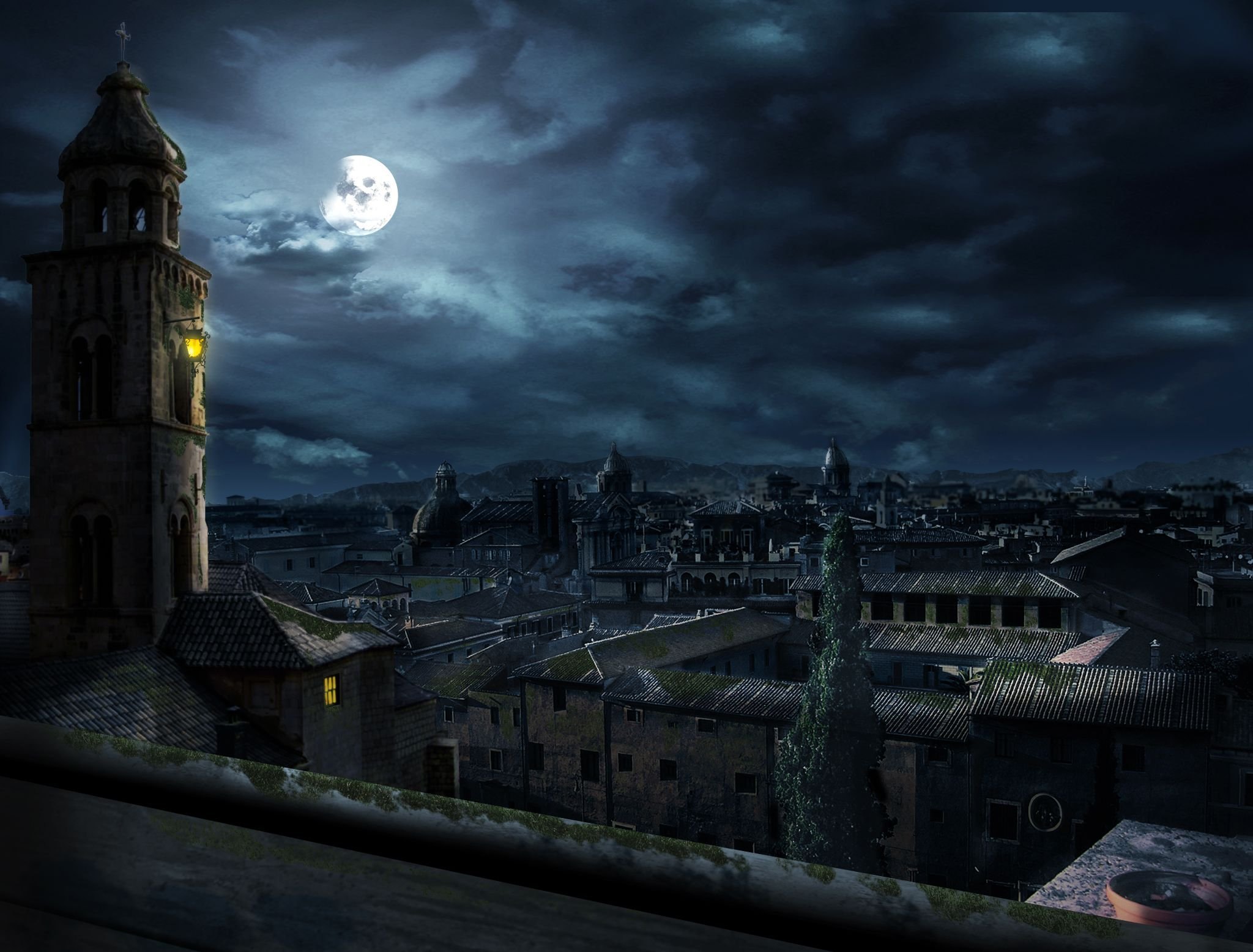 Страна ночи 3. Мрачный город. Мрачный средневековый город. Ночной средневековый город. Средневековый город ночью.