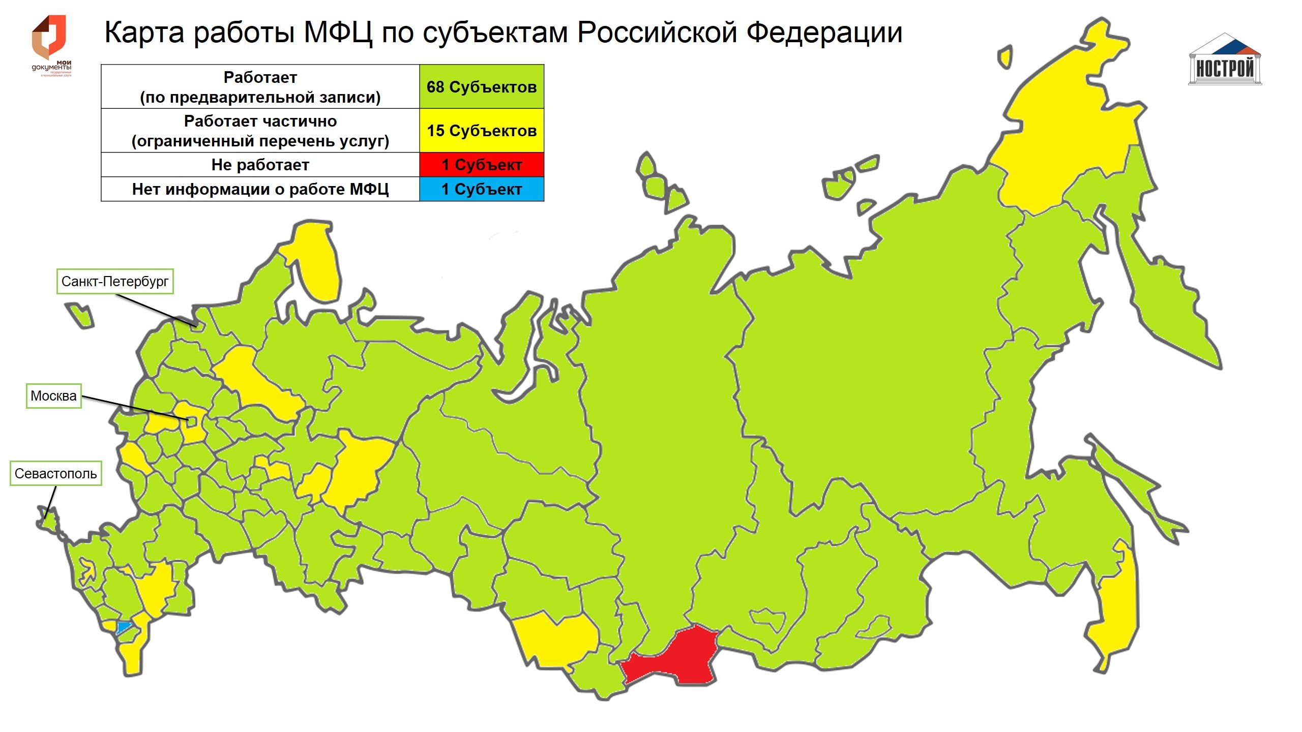 Карта россии деление по субъектам