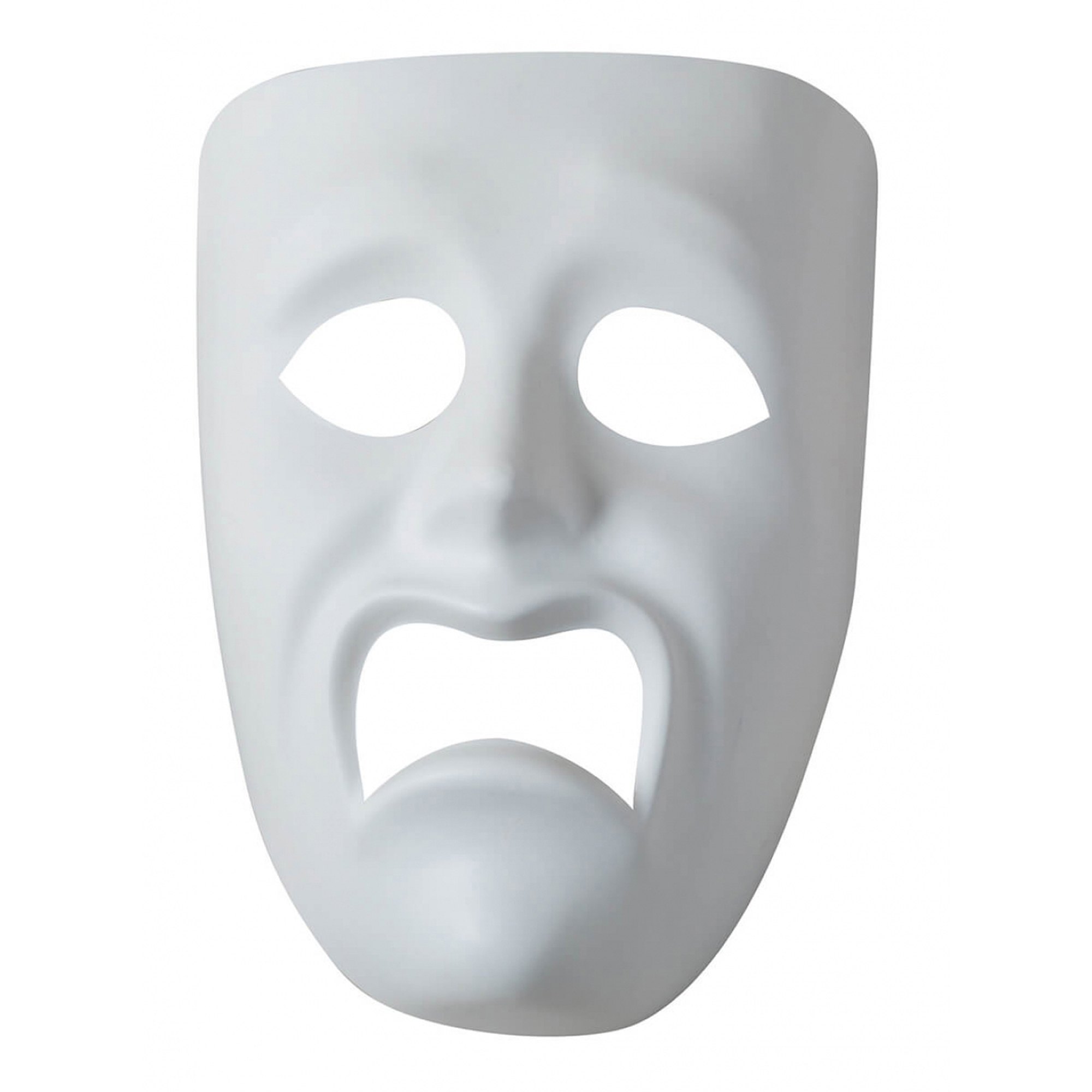 Белая театральная маска. Грустная маска. Белая маска.