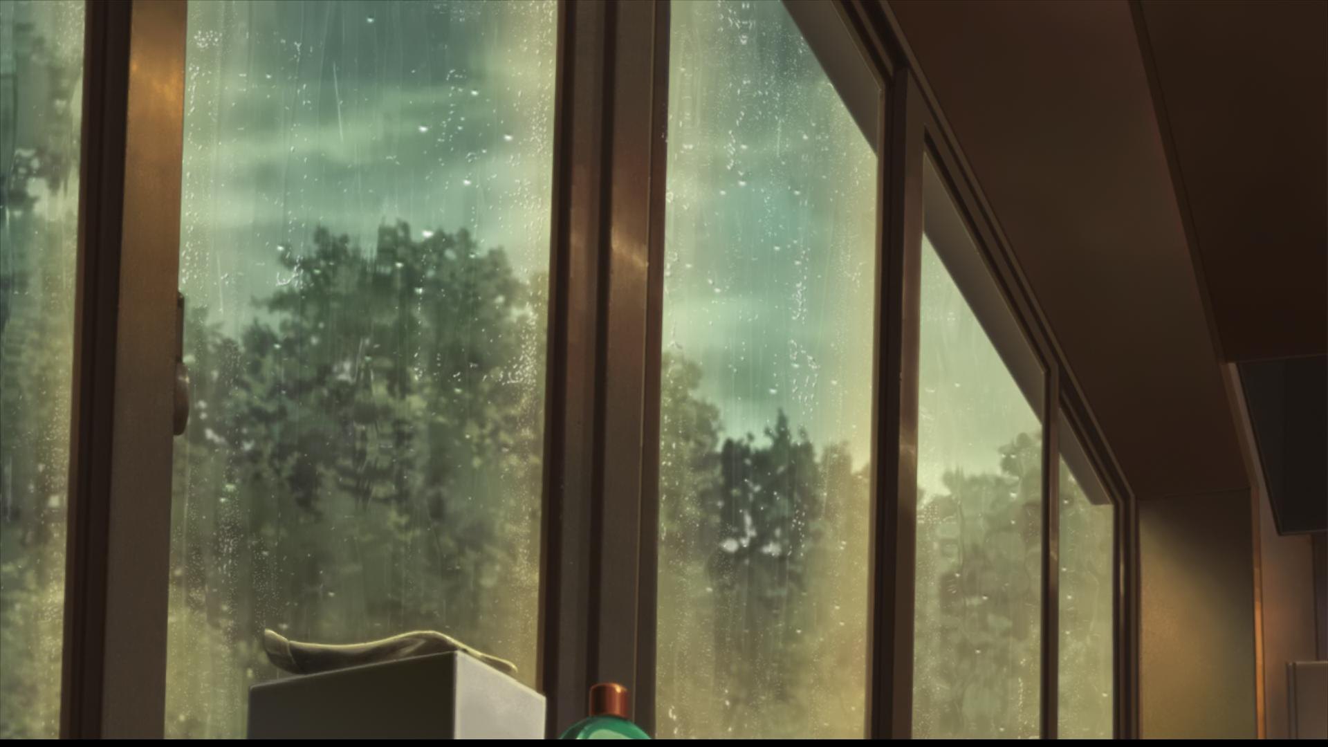 Дождь аниме открытое окно