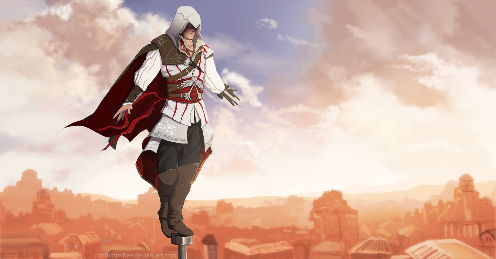 Ассасин крид арт. Assassin's Creed 2 Art. Эцио ассасин на крыше. Ассасин Крид Эцио на крыше.