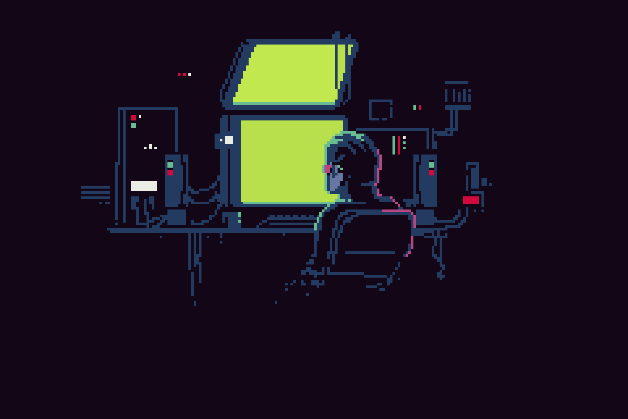 Пиксельный компьютерный стол