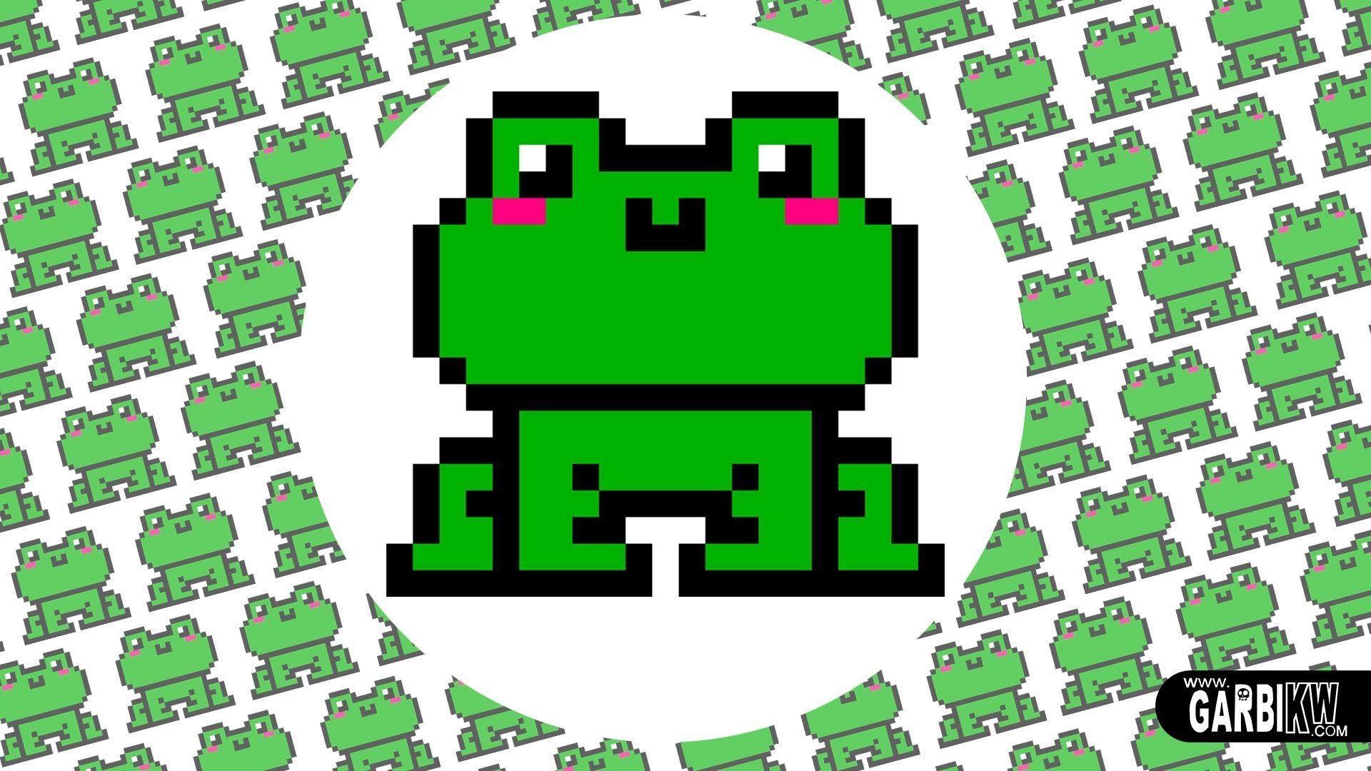 Пиксельная лягушка