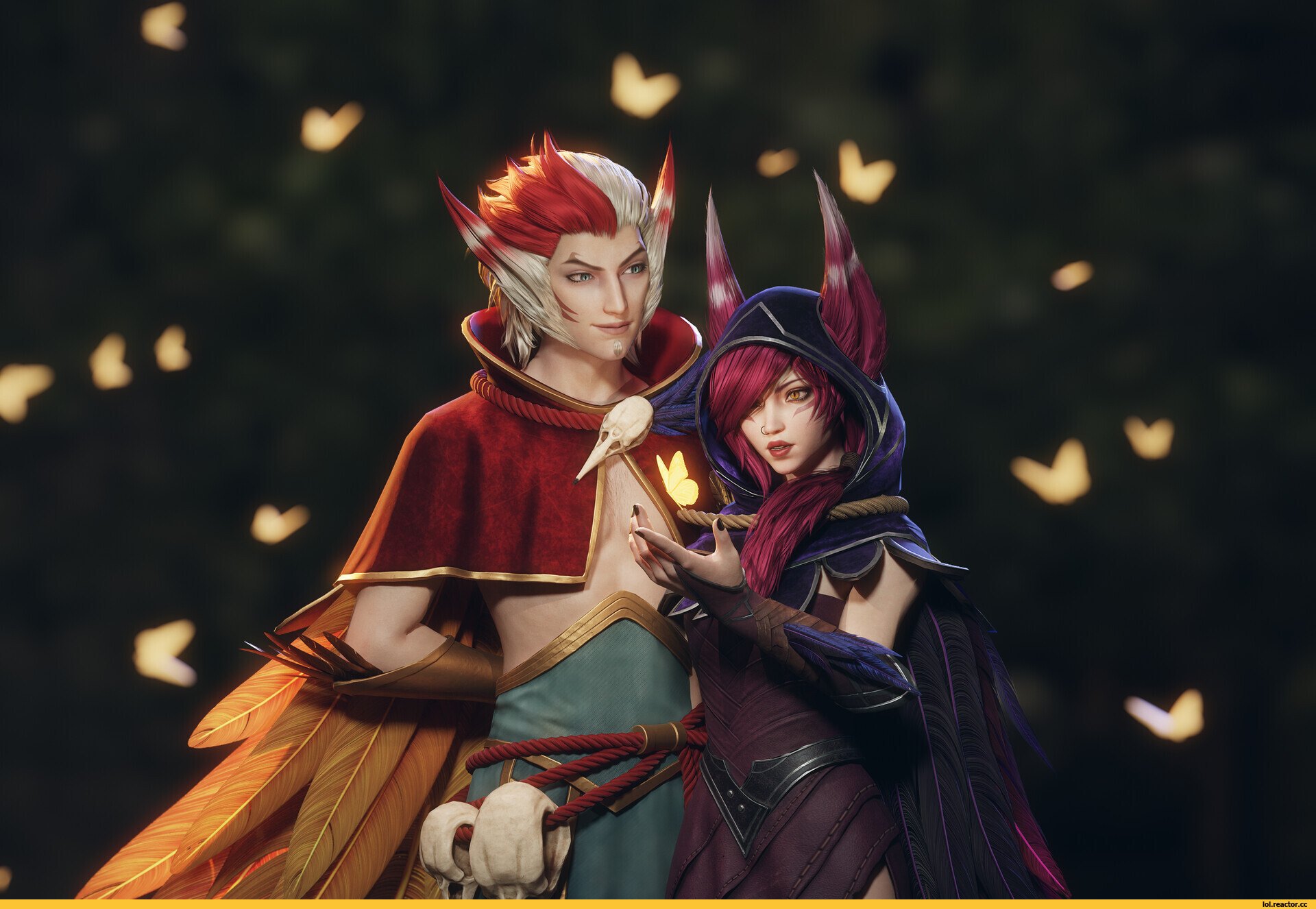 Шая. Рейкан ЛОЛ. League of Legends Рейкан. Xayah and rakan. Шая и Рейкан арт.