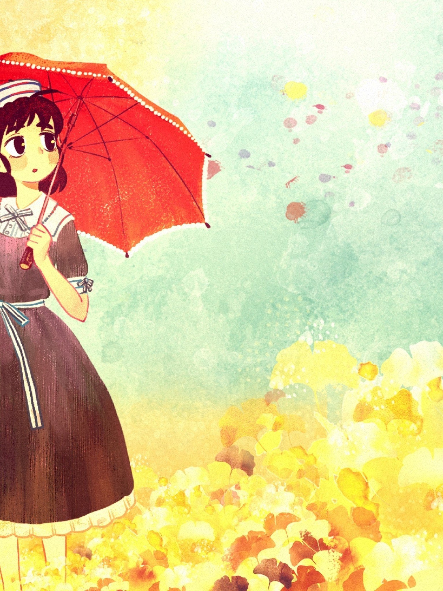 Аватарка девушка с зонтиком