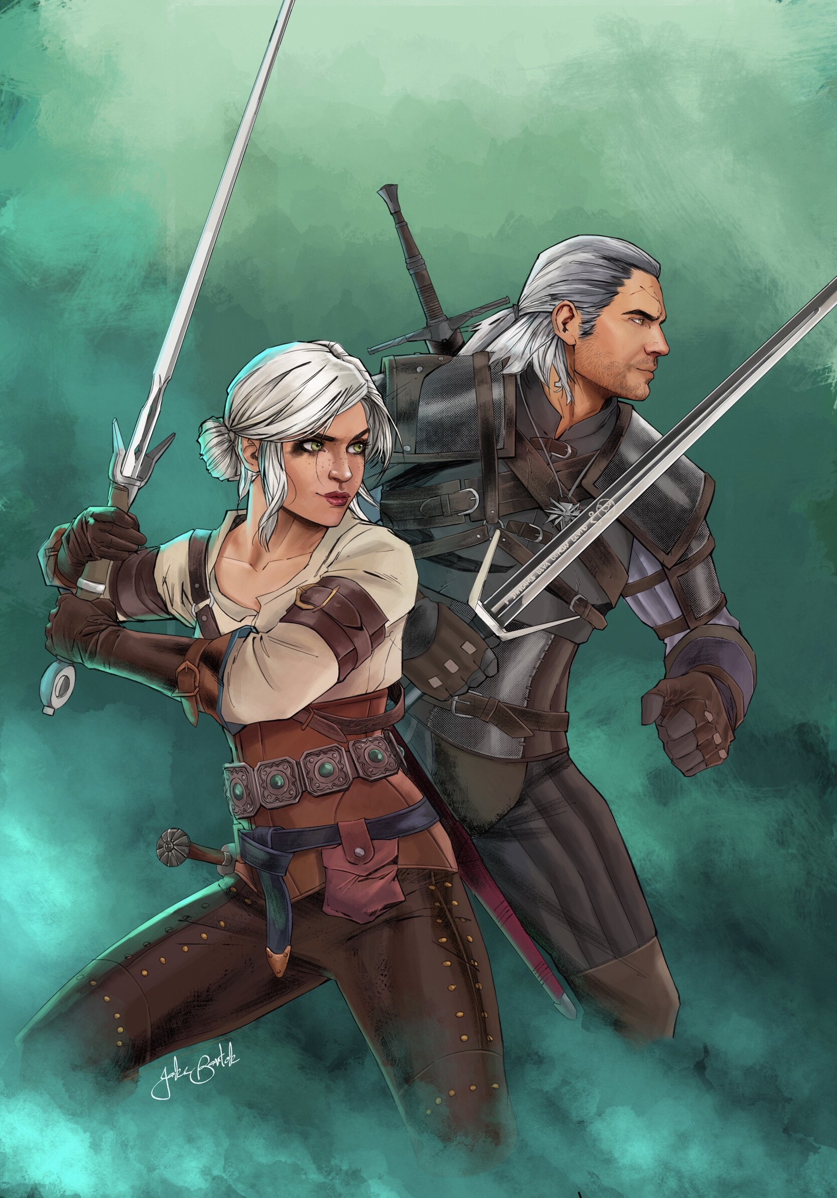 The witcher 3 geralt and ciri фото 66