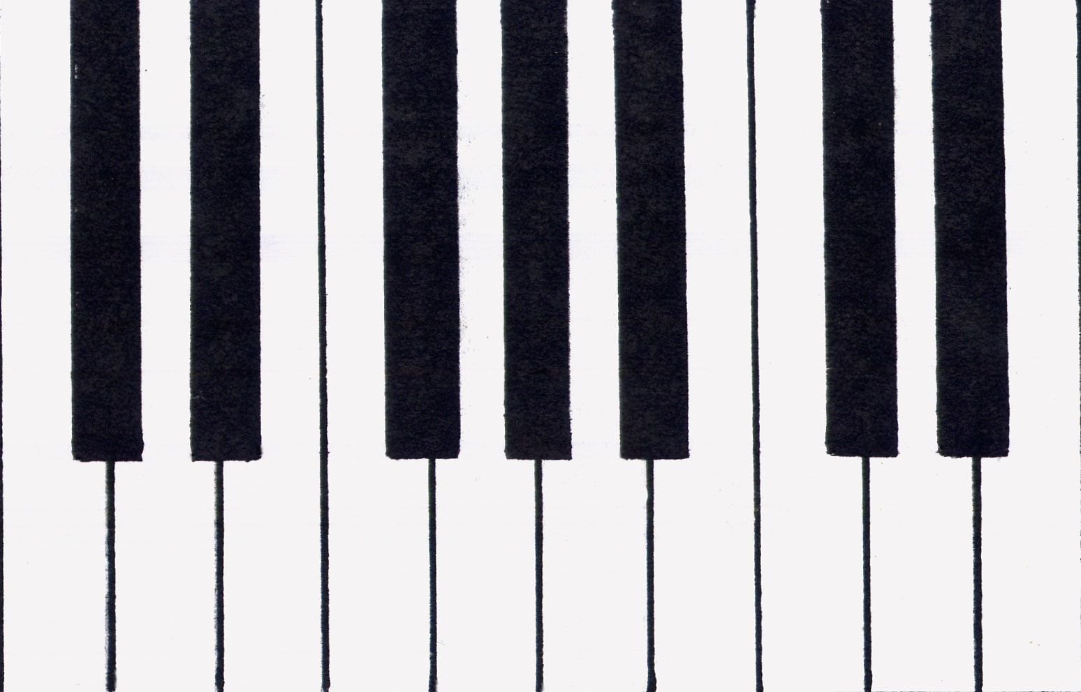 Клавиатура фортепиано 1 и 2 Октава