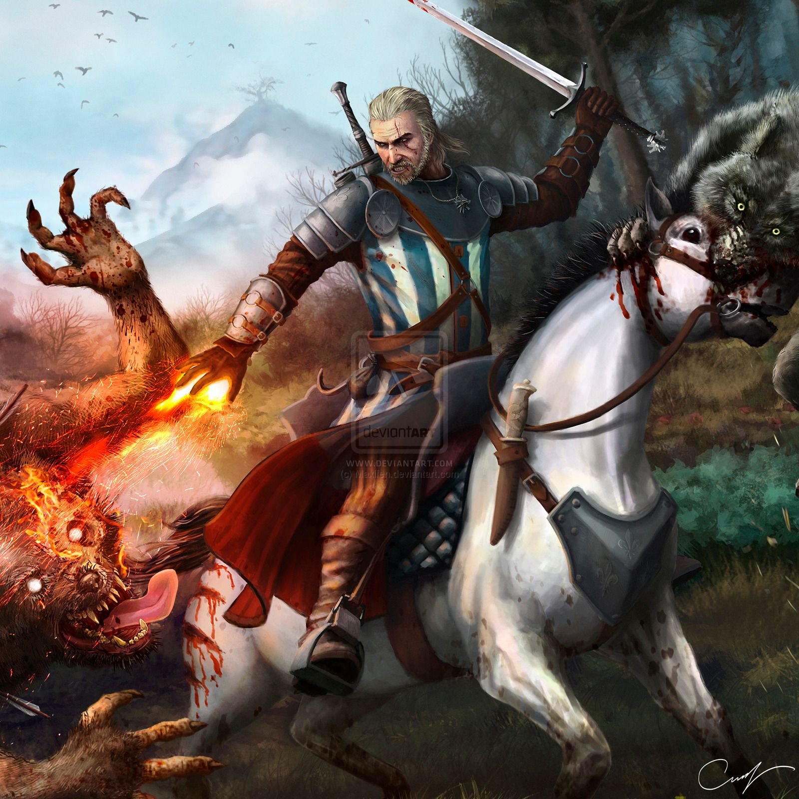 The witcher 3 geralt horse фото 56