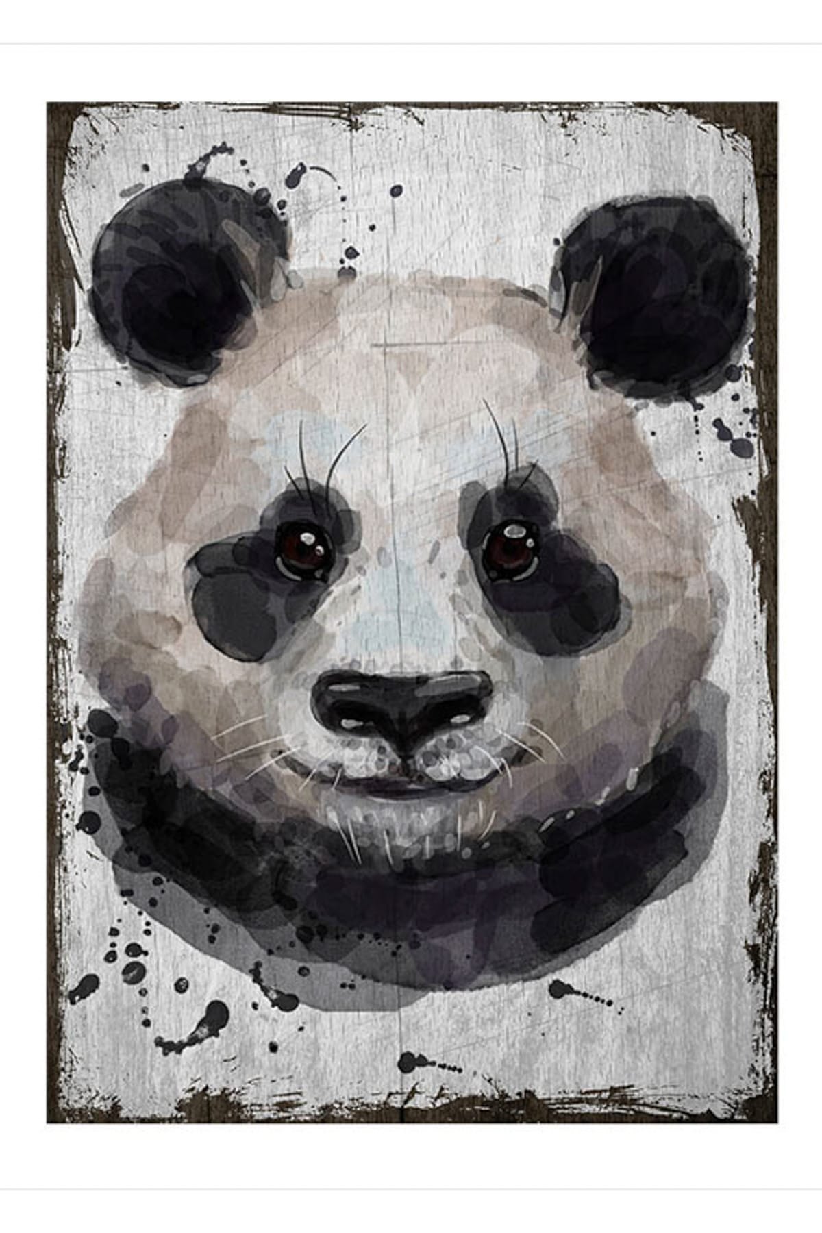Рисуем панду гуашью