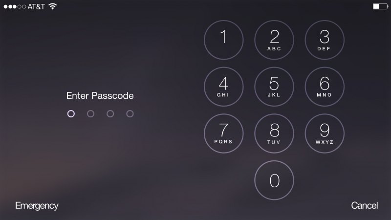 IPAD экран блокировки