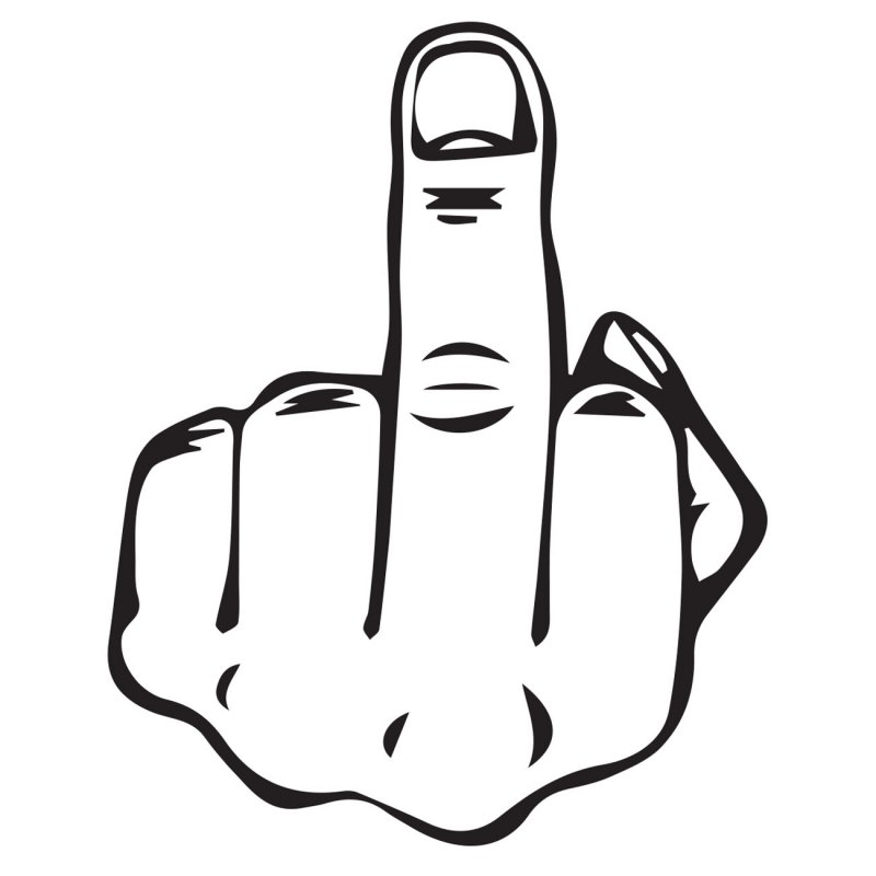 Нарисованный средний палец