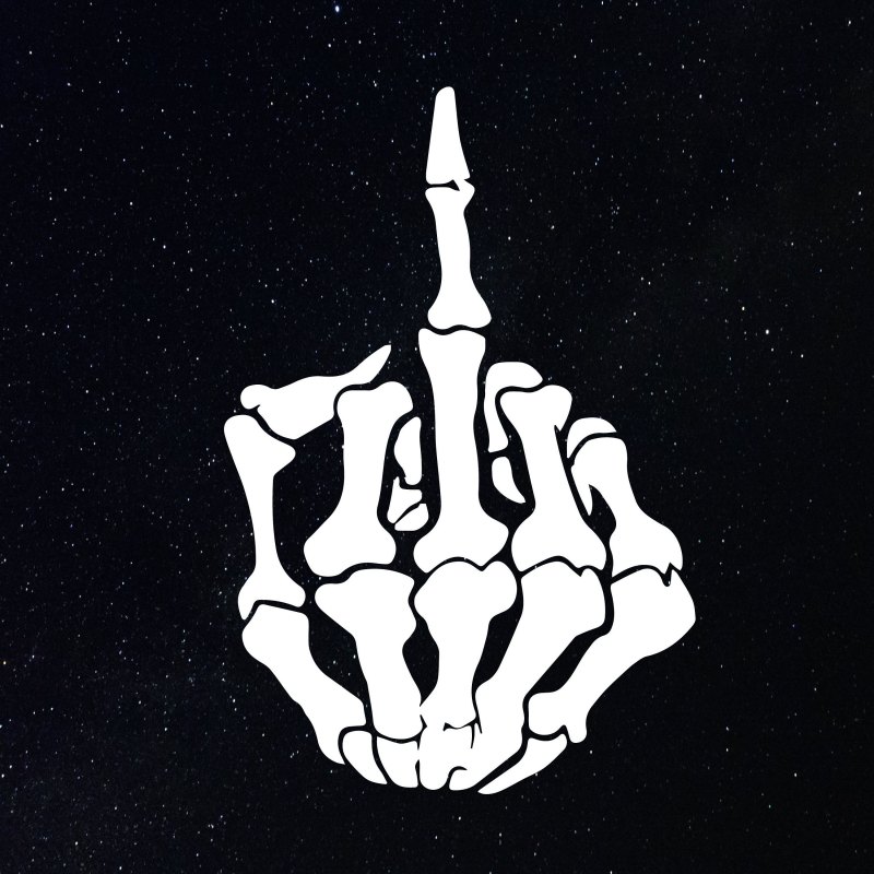 Средний палец скелет