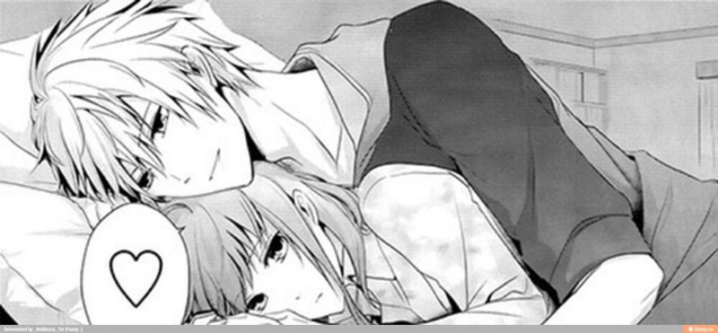 Манга поцелуй в кровати