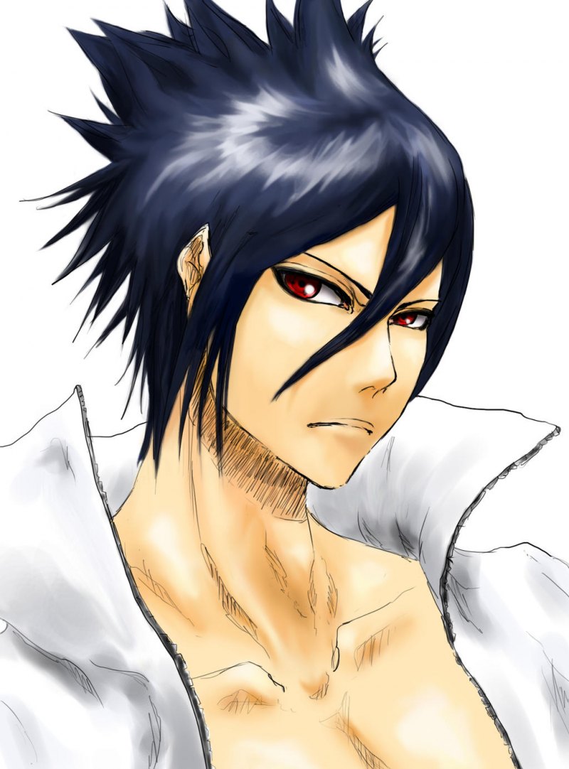 Саске Учиха с челкой