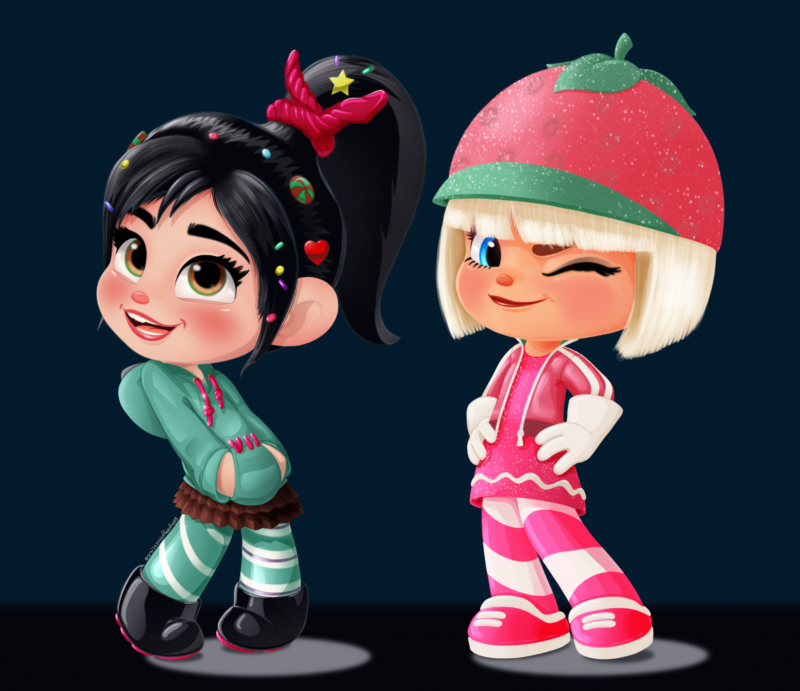 Vanellope and Taffyta