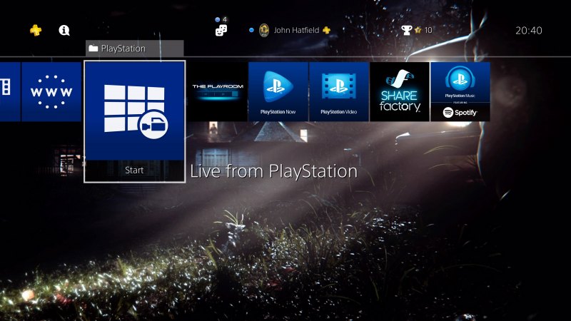 Рабочий стол ps4