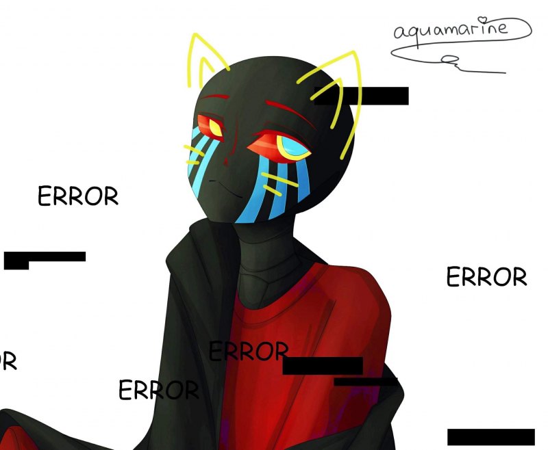 Эррор Санс с ушками кота