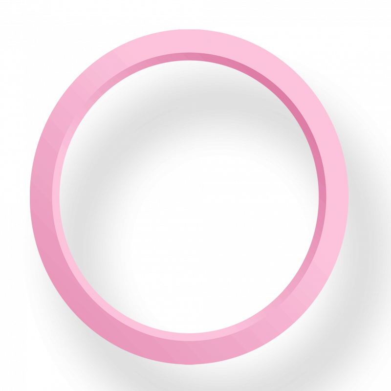 Рамка круглая розовая