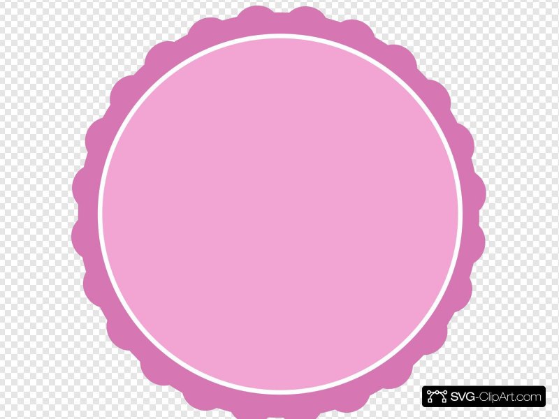 Рамка круглая розовая