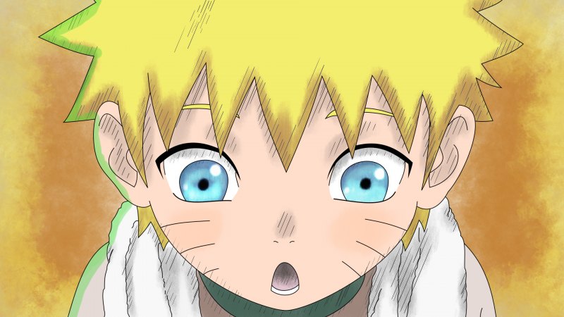 Наруто маленький улыбается