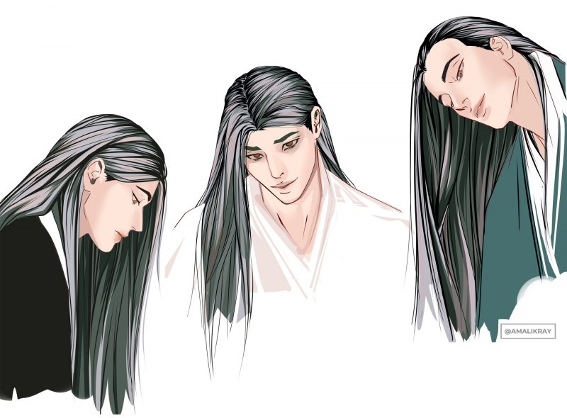 Сын Хо ночные этюды распущенными волосами