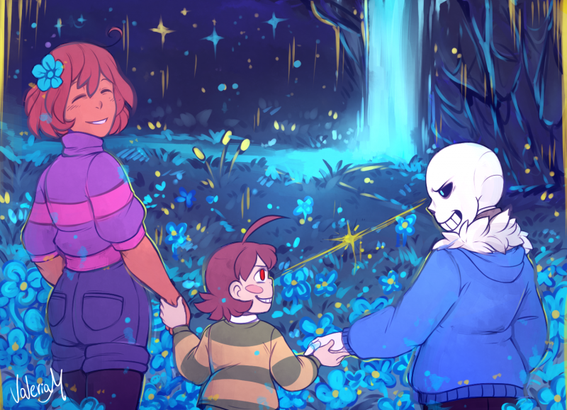 Санс и Фриск и Чара