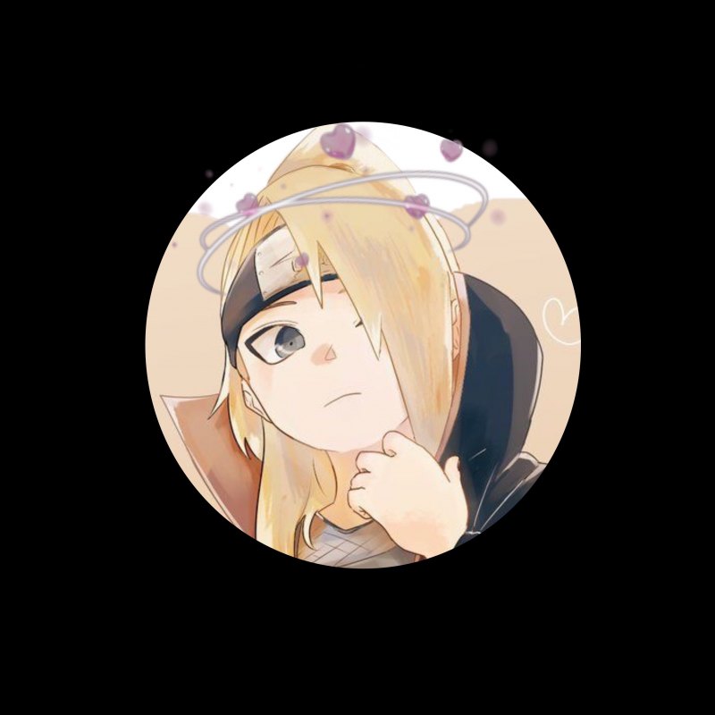 Наруто Дейдара с сердечками