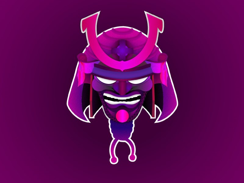 Самурай неон