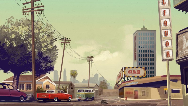 GTA 5 Art город