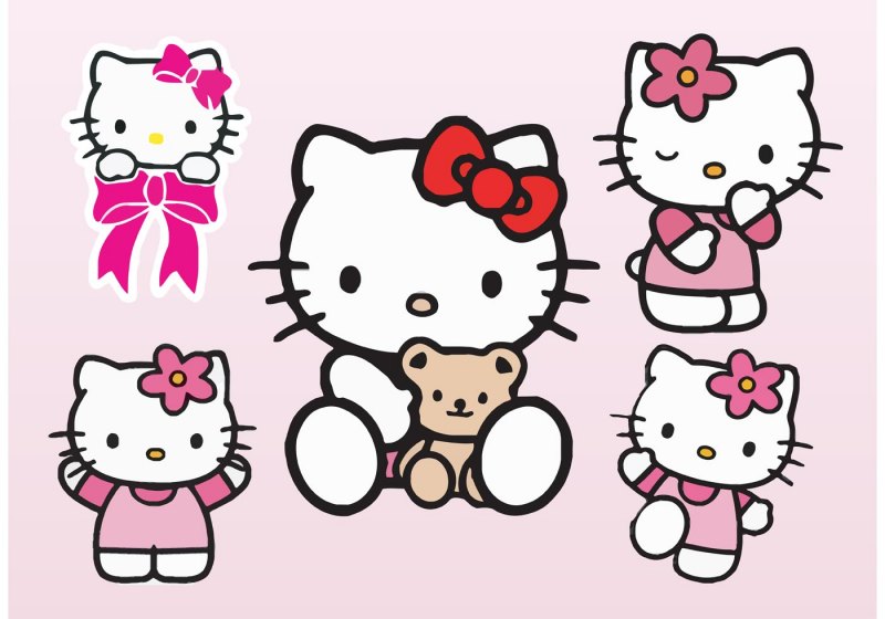 Hello kitty на прозрачном фоне