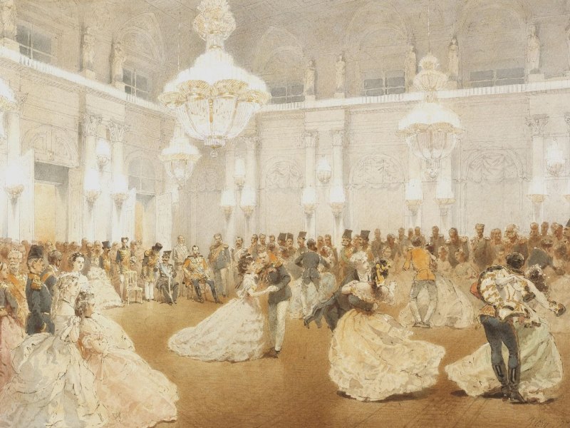 Карл брож, "бал в зимнем Дворце", 1889