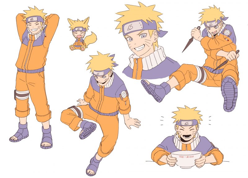 Наруто Узумаки в профиль