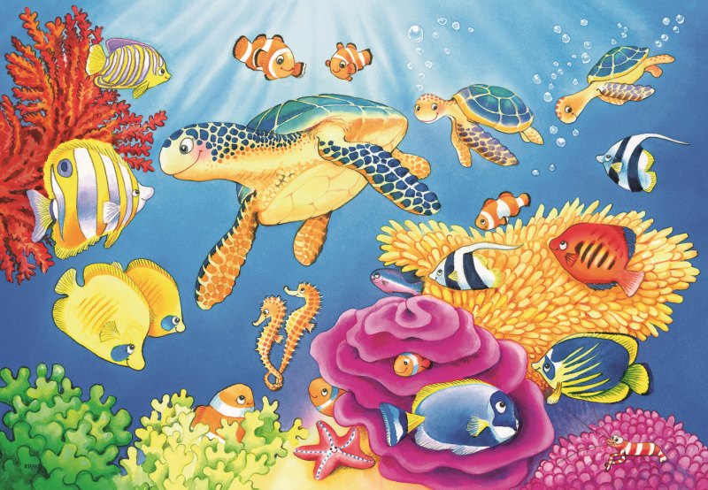 Пазл на глубине моря 2х24шт коробка Ravensburger