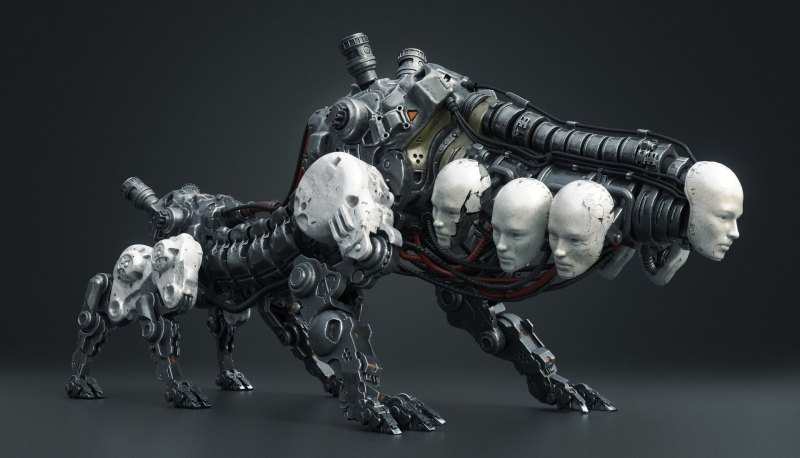 Zbrush меха робот