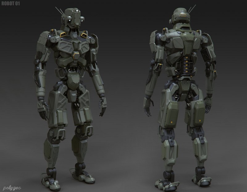Дроид солдат Sci Fi