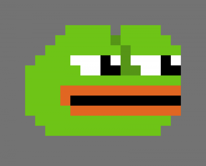 Пиксельная лягушка Пепе