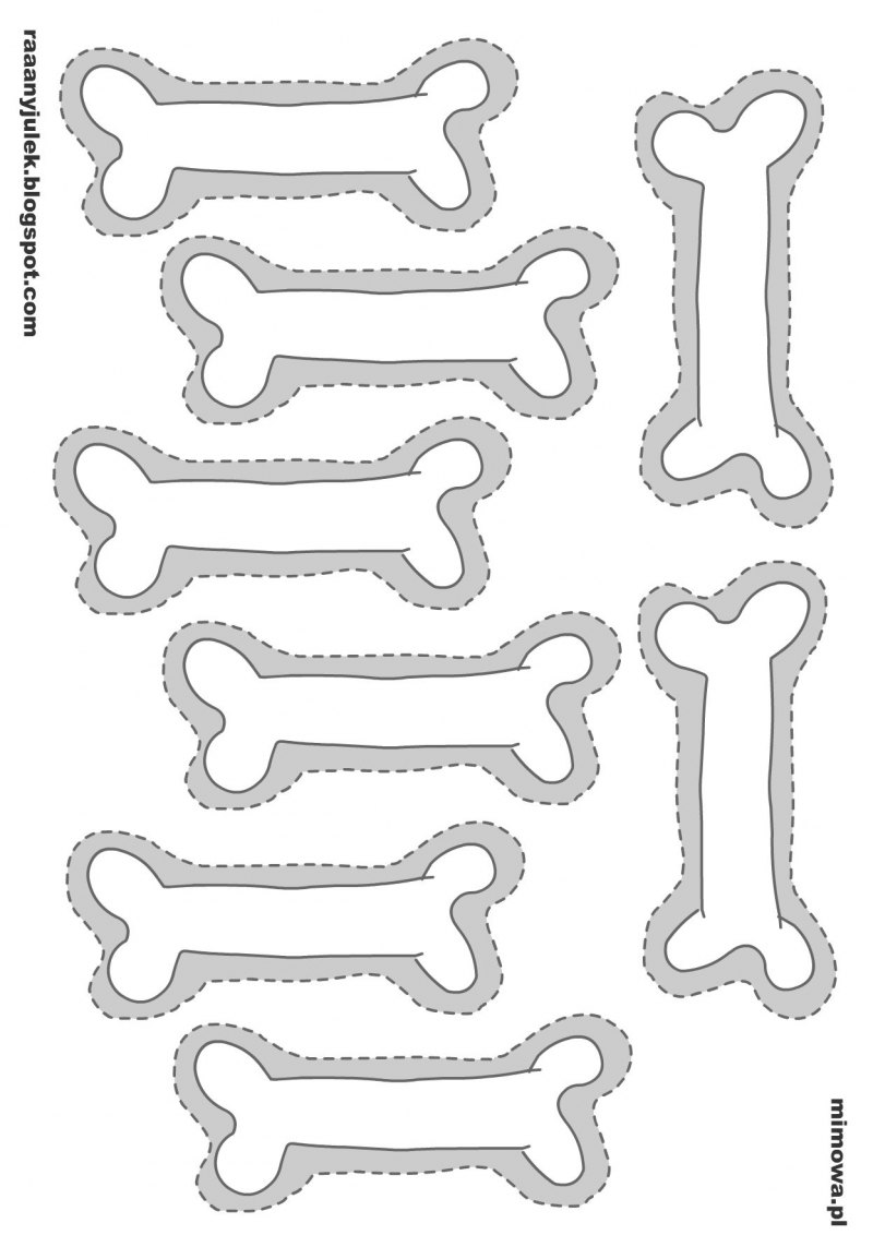 Трафарет косточки для собаки