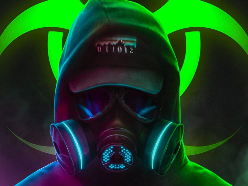 Неоновый противогаз