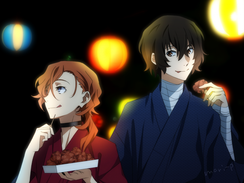 Чуя и Дазай с днем рождения а4