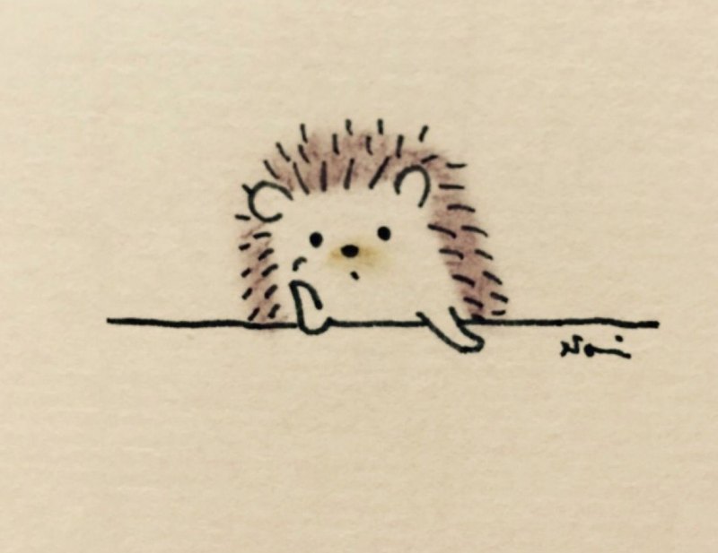 Ежик милый мультяшный