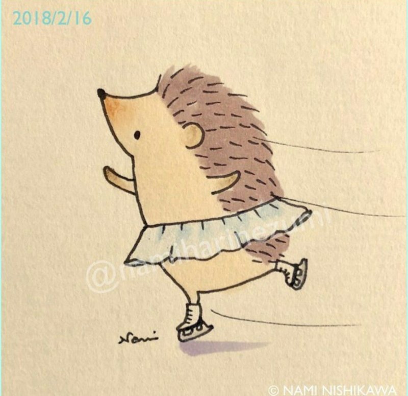 Ежик на коньках