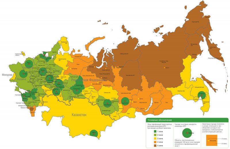 Административная карта России вектор