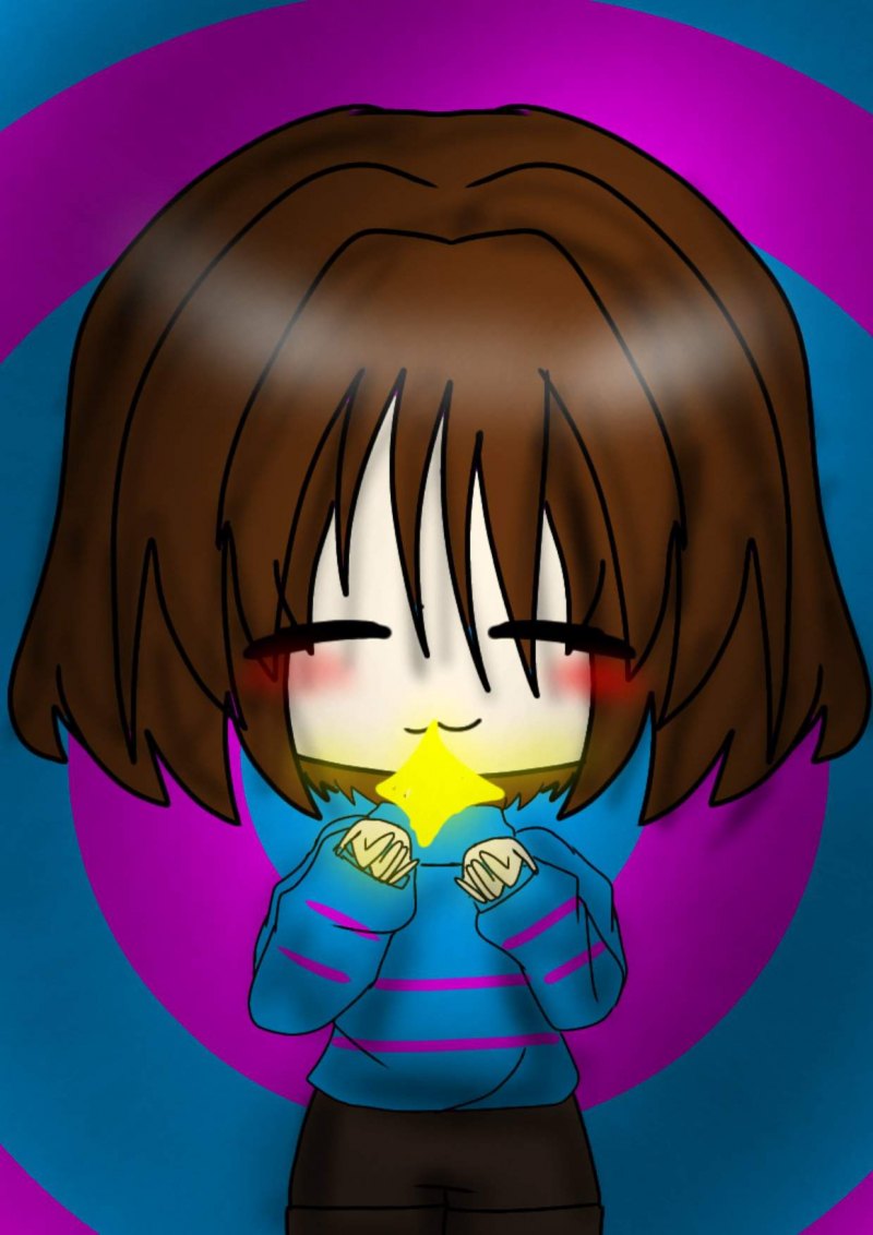 Санс и Фриск поцелуй с языком