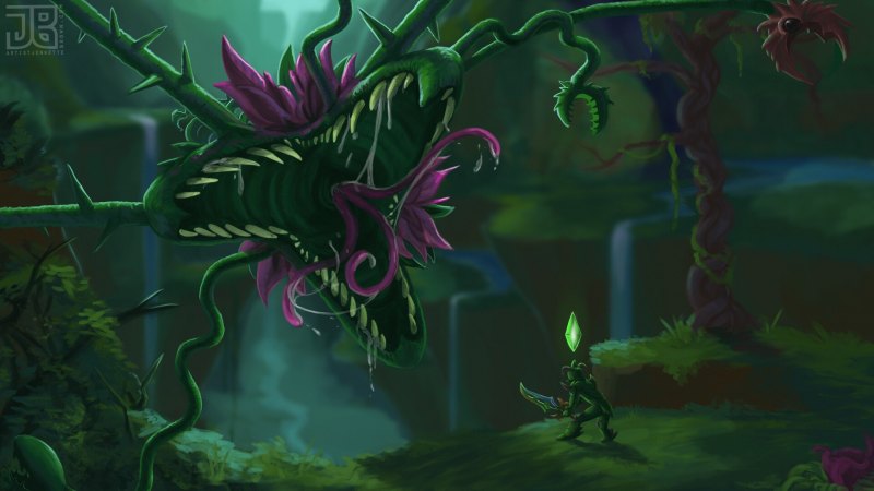 Terraria арт босс Плантера