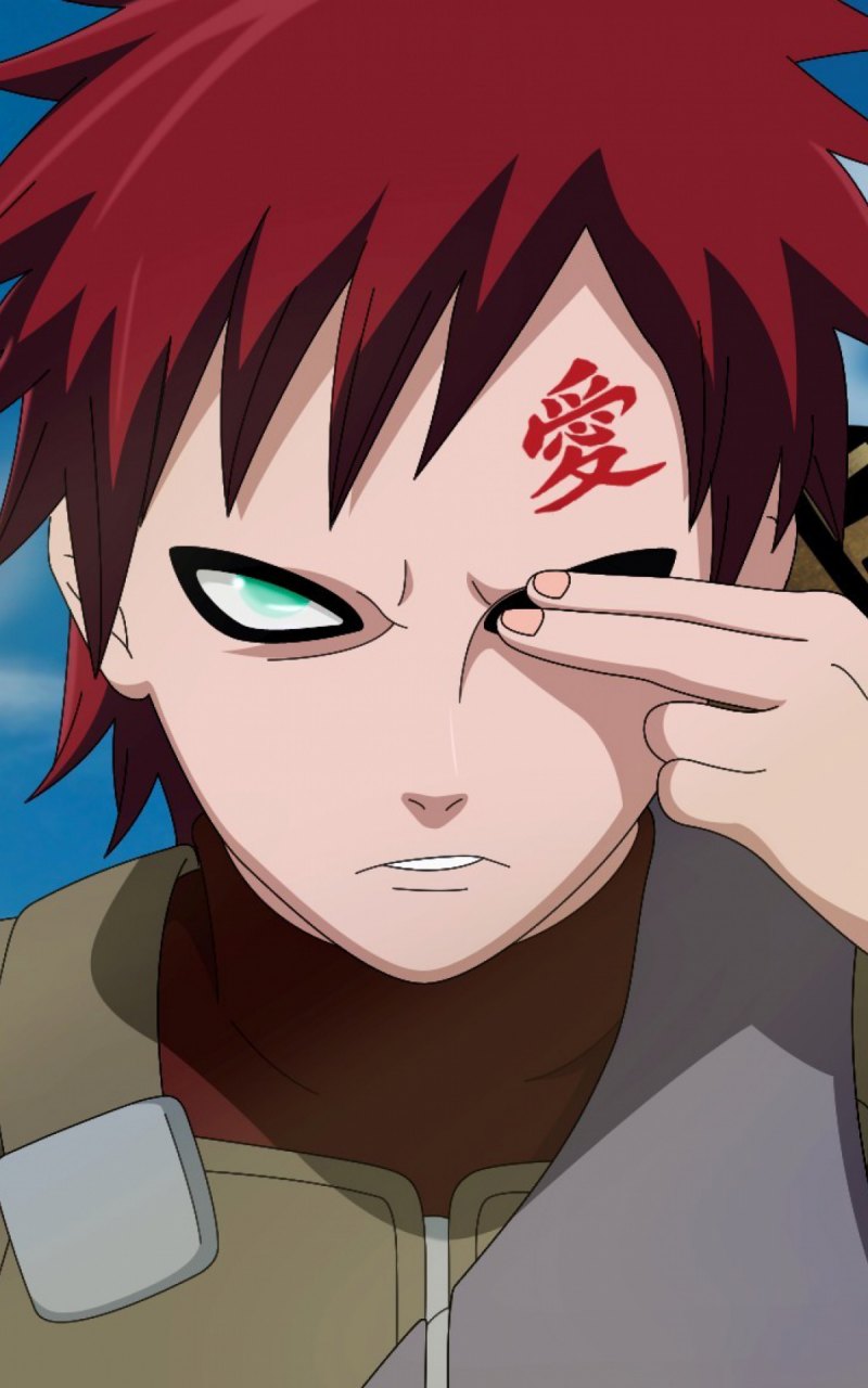 Гаара на белом фоне