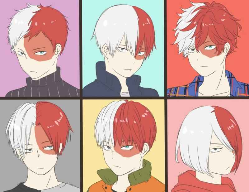 Шото Тодороки окрашивание