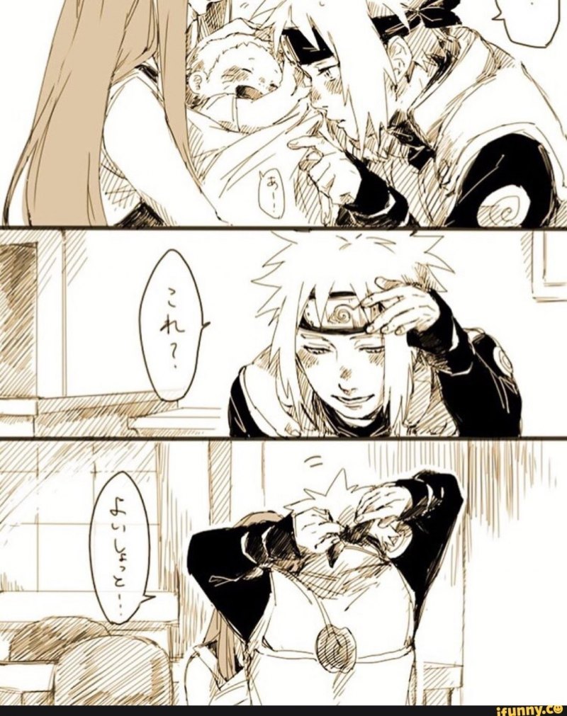 Манга Наруто Минато и Кушина