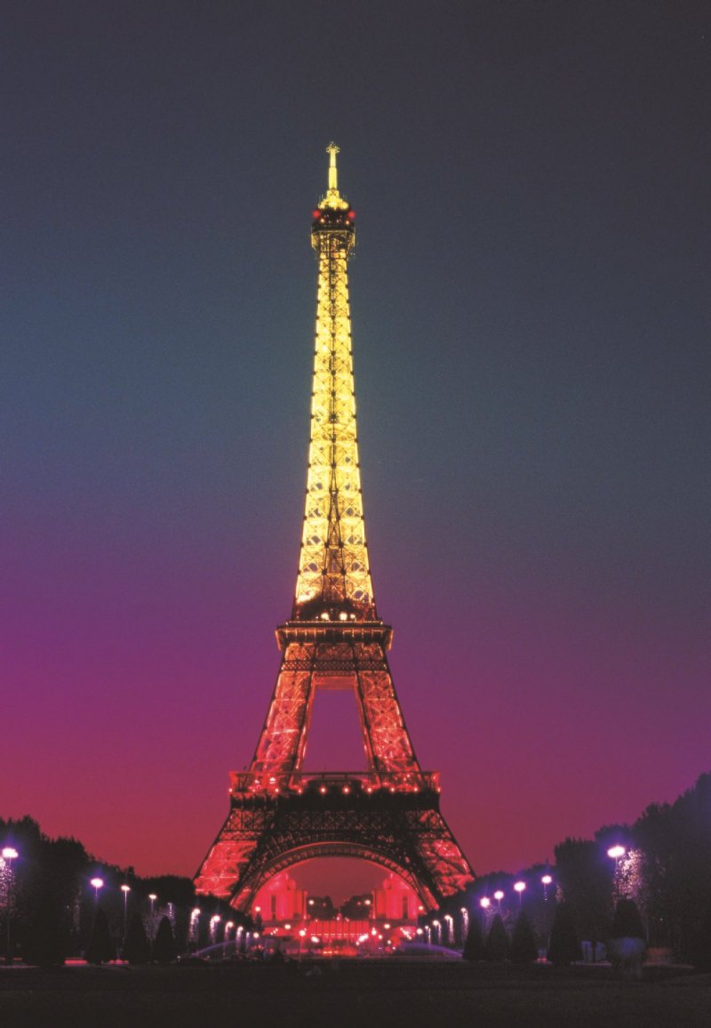 Эйфелева башня небо панорама для широкоформатной печати