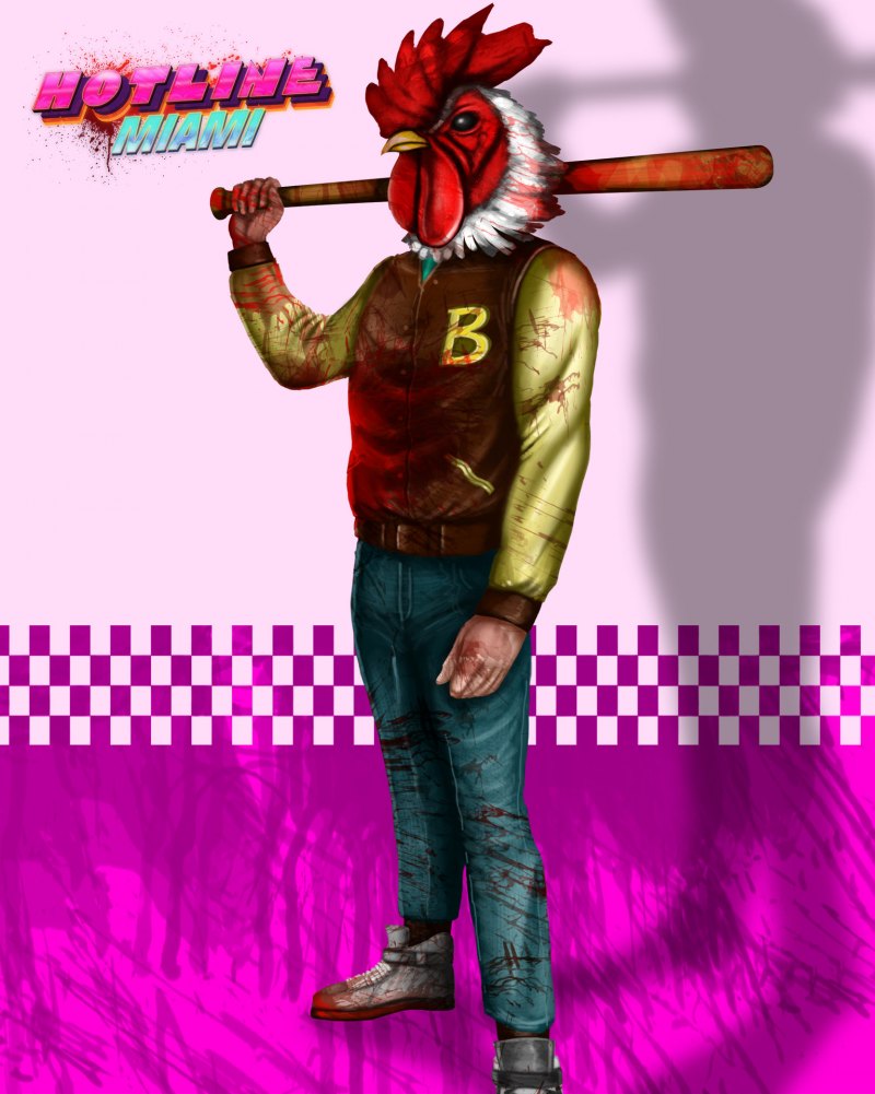 Hotline miami джекет без маски арт