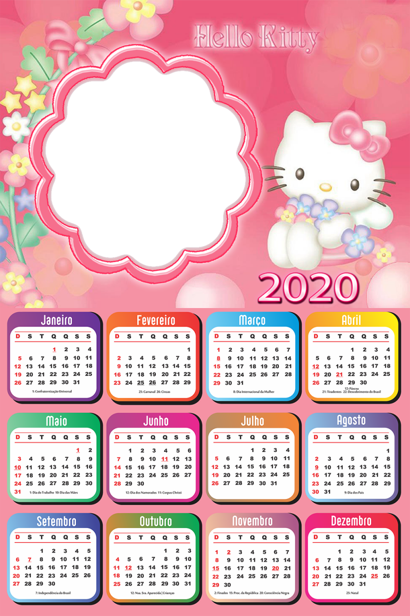 Календарь с Хеллоу Китти 2020